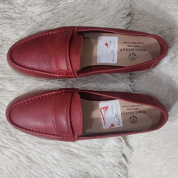 Marc Joseph Red Leather Loafers - Picture 3 of 11